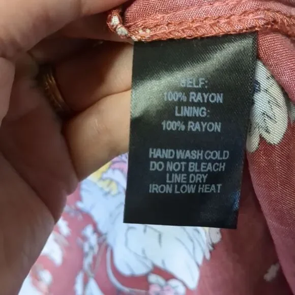 Lulu's That Loving Feeling Red Knee-Length V-Neck Floral Sundress, Size S - Picture 9 of 9